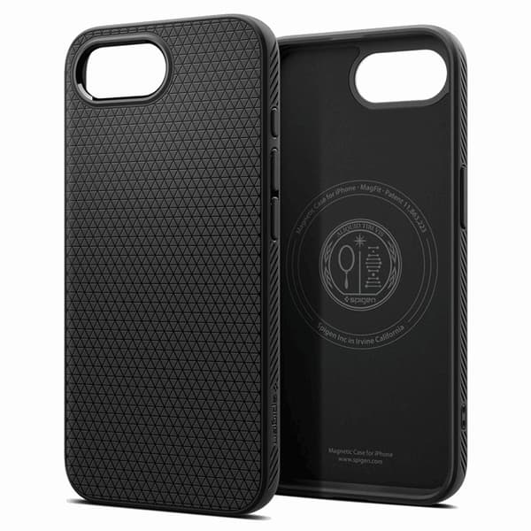 Spigen iPhone 16e Mobilskal Magsafe Liquid Air - Matt Svart