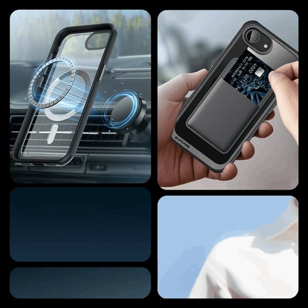 SupCase iPhone 16e Mobilskal Magsafe UB Mag - Svart