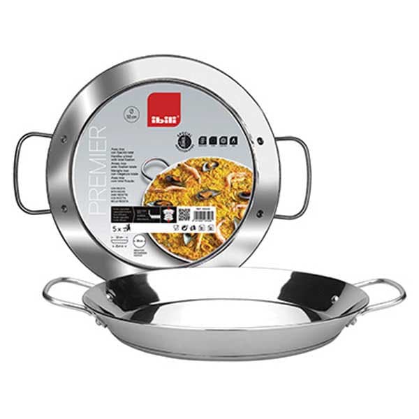 Ibili Rustfri Paella Pan Premier 28 Cm Søvfarvet