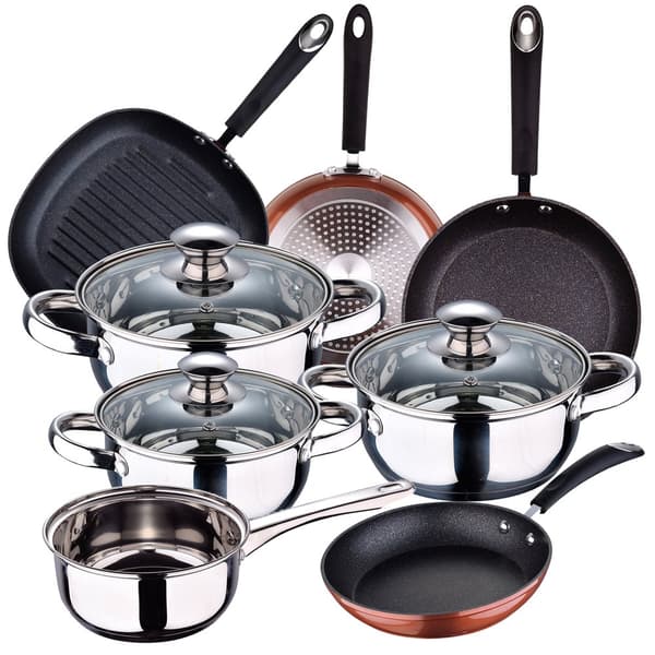 San Ignacio Köksredskap Set 20/24/28 Cm Pk3748 7 Bitar Med UppsÄttning Pannor Silver