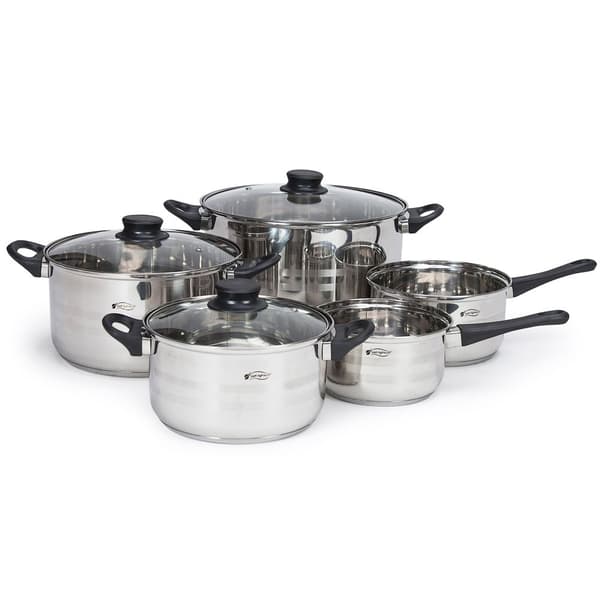 San Ignacio Köksredskap Set 22/26/28 Cm Pk3152 8 Bitar Med UppsÄttning Pannor Silver