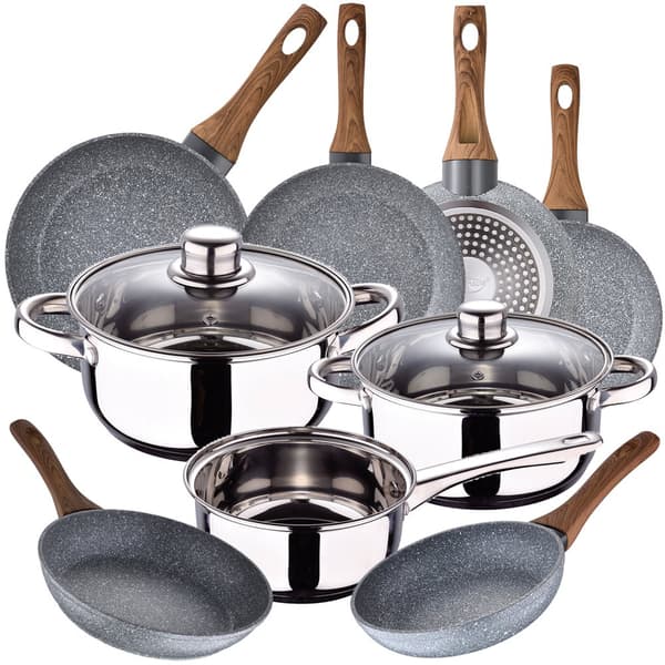 San Ignacio Keittoastiasetti Cassel 18/20/22/24/26/28 Cm Pk3784 5 Kappaleita Kanssa Aseta Pannut Hopeinen