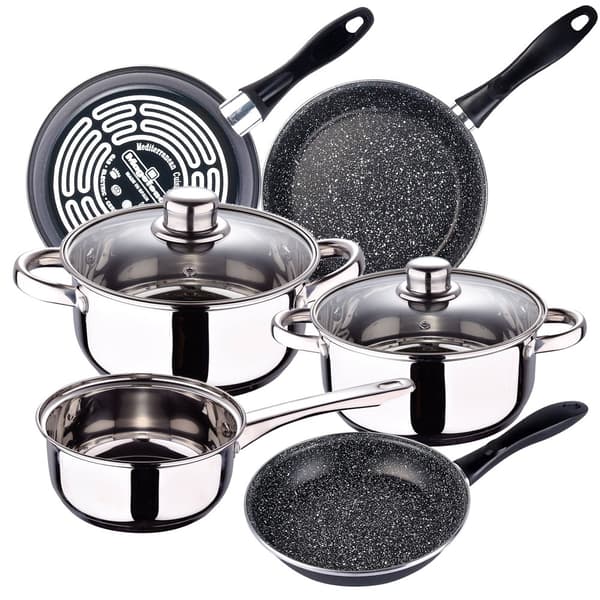 San Ignacio Keittoastiasetti Cassel 18/20/24 Cm Pk3791 5 Kappaleita Kanssa Aseta Pannut Hopeinen