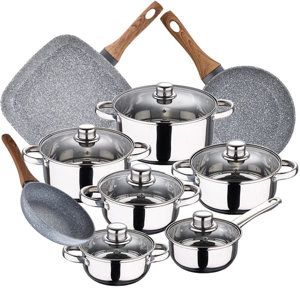 San Ignacio Keittoastiasetti Cassel 18/22 Cm Pk3854 12 Kappaleita Kanssa Aseta Pannut Hopeinen