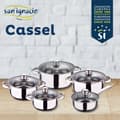 Pikkukuva 2 / 10: San Ignacio Keittoastiasetti Cassel 20/24/26/28 Cm Pk3873 12 Kappaleita Kanssa Aseta Pannut Hopeinen