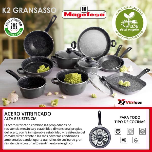San Ignacio Köksredskap Set Toledo 18/20/24 Cm Pk3786 8 Bitar Med UppsÄttning Pannor Silver