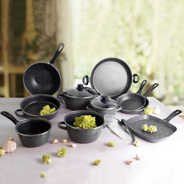 San Ignacio Köksredskap Set Toledo 18/20/24 Cm Pk3786 8 Bitar Med UppsÄttning Pannor Silver