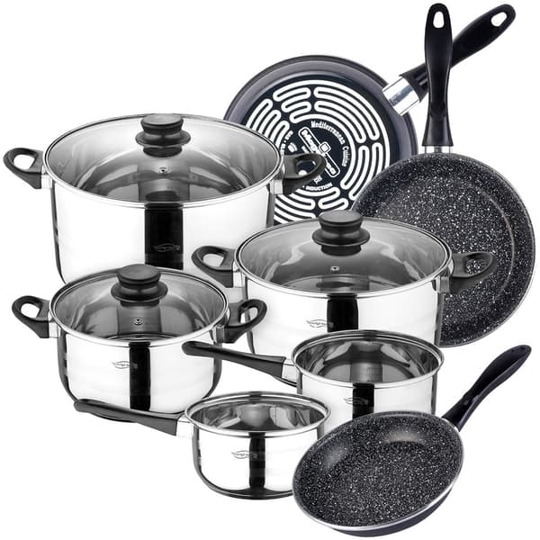 San Ignacio Köksredskap Set Toledo 18/20/24 Cm Pk3786 8 Bitar Med UppsÄttning Pannor Silver