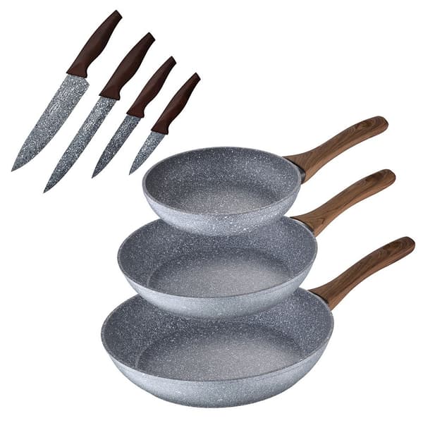 San Ignacio Set Med Kokkärl Och Knivar Daimiel 18x22 Cm 7 Enheter Silver
