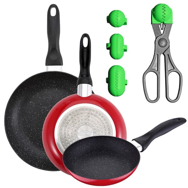 San Ignacio Pannor Och Bestick Set Ø16 Cm Ø20 Cm Ø24 Cm 7 Enheter Silver