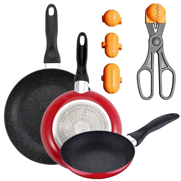 San Ignacio Pannor Och Bestick Set 16/20/28 Cm 7 Enheter Silver