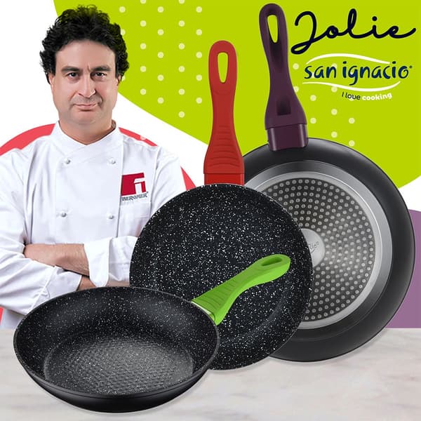 San Ignacio Pannor Och Bestick Set 20/24/28 Cm 6 Enheter Silver