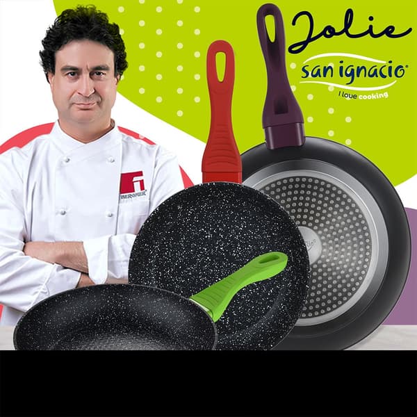 San Ignacio Pannor Och Bestick Set 20/24/28 Cm 7 Enheter Silver