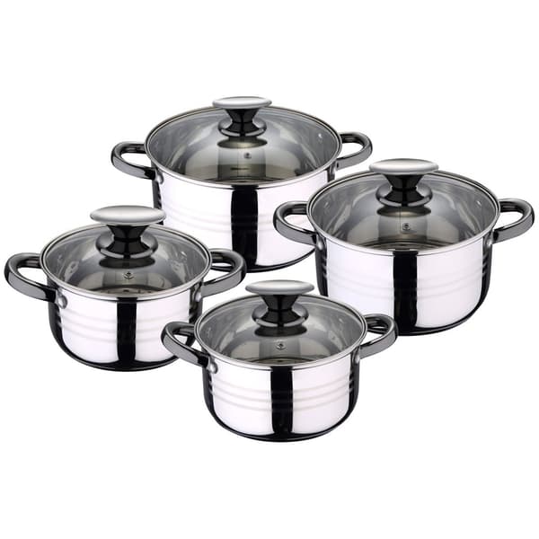 San Ignacio Köksredskap Set Dina 18/22/26 Cm Pk3699 8 Bitar Med UppsÄttning Pannor Silver
