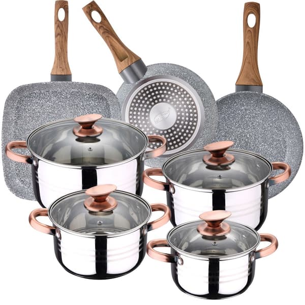 San Ignacio Køkkengrej Sæt Premium Nona 18/22 Cm Pk3759 8 Stykker Med SÆt Pander Søvfarvet