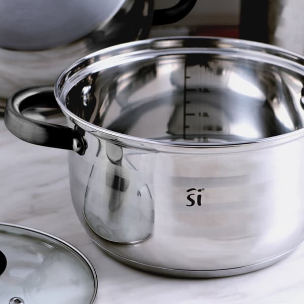 San Ignacio Köksredskap Set 16/20/24 Cm Pk3378 8 Bitar Med UppsÄttning Pannor Silver