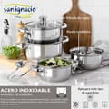 Miniatyrbild 3 av 10: San Ignacio Köksredskap Set 18/22/26 Cm Pk3734 7 Bitar Med UppsÄttning Pannor Silver