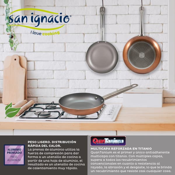 San Ignacio Köksredskap Set 18/22/26 Cm Pk3734 7 Bitar Med UppsÄttning Pannor Silver