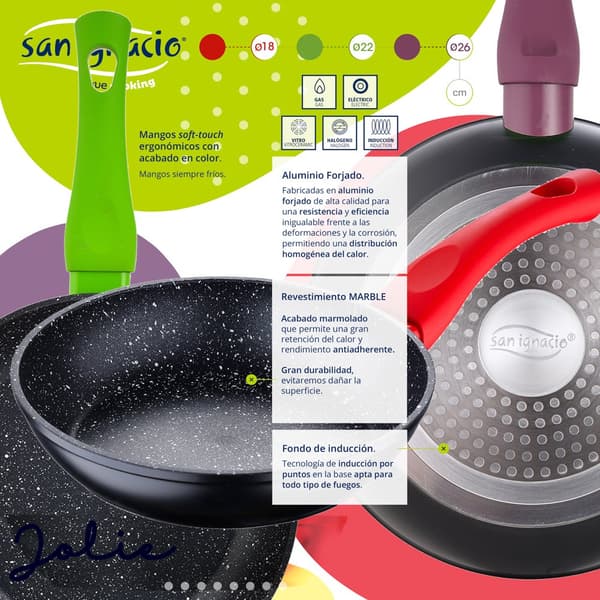 San Ignacio Keittoastiasetti Nona 18/22/26 Cm Pk3700 8 Kappaleita Kanssa Aseta Pannut Hopeinen