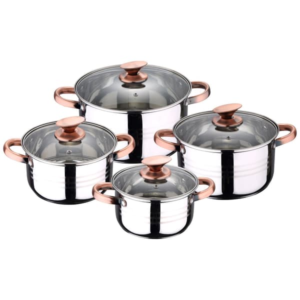 San Ignacio Keittoastiasetti Nona 18/22/26 Cm Pk3700 8 Kappaleita Kanssa Aseta Pannut Hopeinen