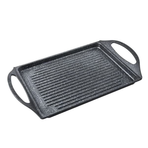 Supreme Støbejernsgrillsten Stribet 28x22 Cm