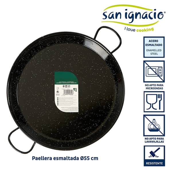 San Ignacio San Ignacio X La Dehesa Enameled 55 Cm Paella-pannu
