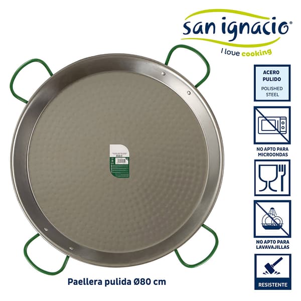 San Ignacio X La Dehesa Polished 80 Cm Paella-pannu
