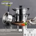 Miniatyrbillede 2 af 10: San Ignacio Køkkengrej Sæt 18/22/26 Cm Pk3210 5 Stykker Med SÆt Pander Søvfarvet