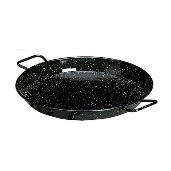 Paella fat - LA VALENCIANA - 60 cm - Polerat stål - Emaljerad - Svart