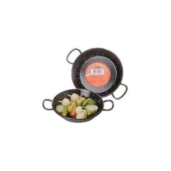 Paella fat - LA VALENCIANA - 60 cm - Polerat stål - Emaljerad - Svart