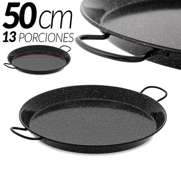 Paella pande, emaljeret stål, lavet i Spanien, 50 cm - 13 rationer