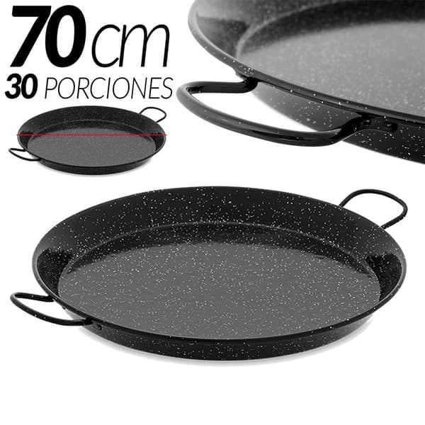 Paella pande, emaljeret stål, lavet i Spanien, 70 cm - 30 rationer