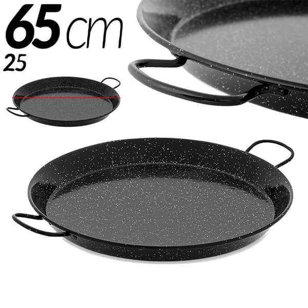 Paella pande, emaljeret stål, lavet i Spanien, 65 cm - 25 rationer