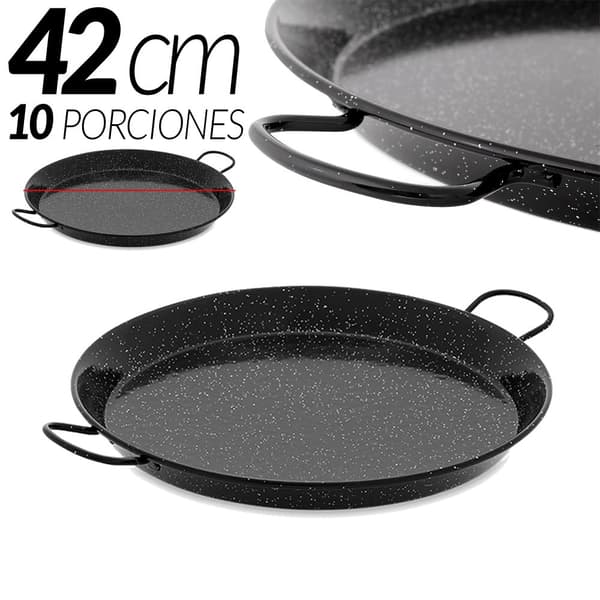 Paella pande, emaljeret stål, lavet i Spanien, 42 cm - 10 rationer