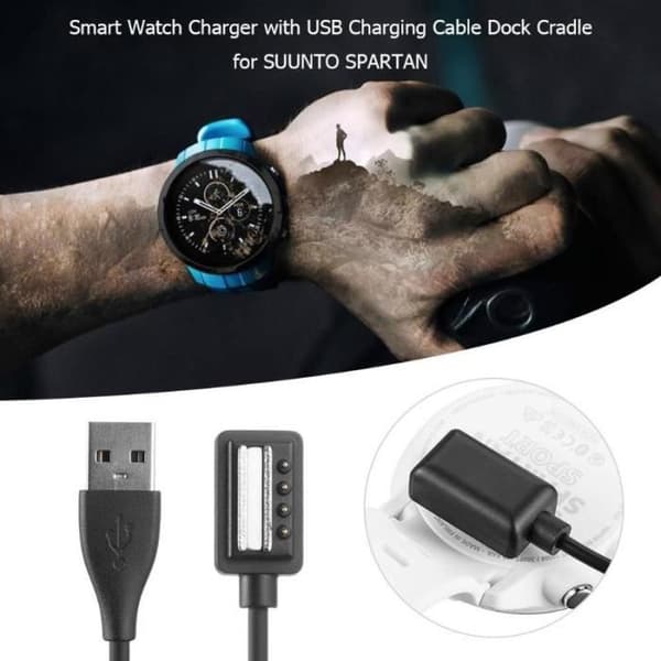Ersättningsmagnetisk laddningskabel USB-laddarkabel för Suunto Spartan/9