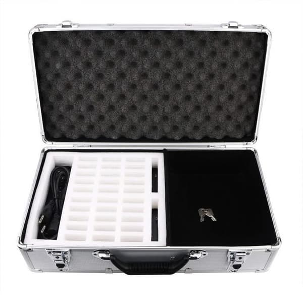 Reteess Charging Storage Box för trådlöst guidesystem 32 platser 2 för T130 och 30 för T131-sändare