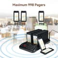 Miniatyrbild 4 av 6: Retecess TD172 personsökarsystem, trådlöst samtalssystem, 400M, 2 samtalslägen, IP32, 300mAh 18H, 20 personsökare, för restauranger, hotell