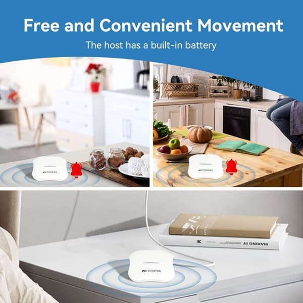 Retekess TH011 WiFi trådlöst smart personsökarsystem, Life Alert Systems, för vårdgivare, äldre