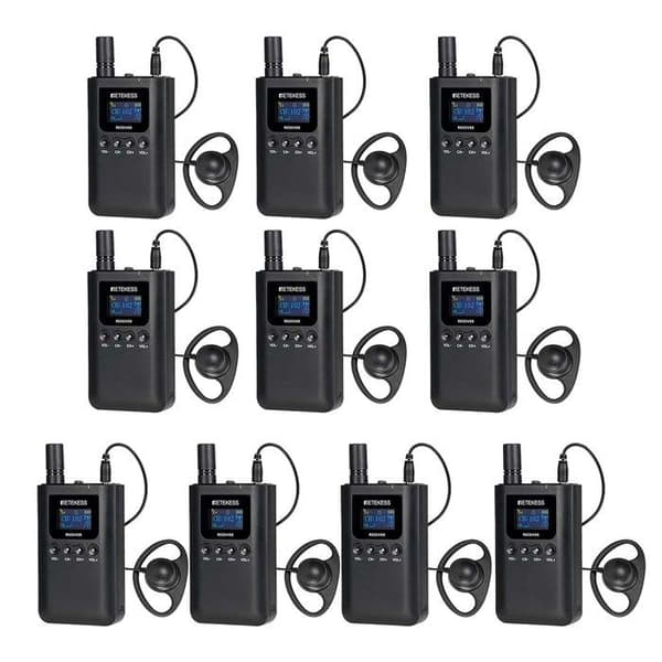 Retekess TT125 Guide Tour Receiver, Trådlöst System med Långvarigt Batteri på 100H för Besök