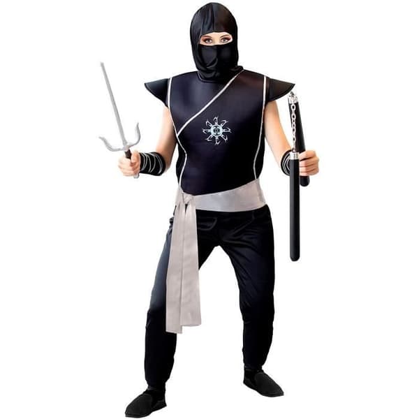 Widmann Ninjadräkt för barn pojke Svart 158 cm - 01708
