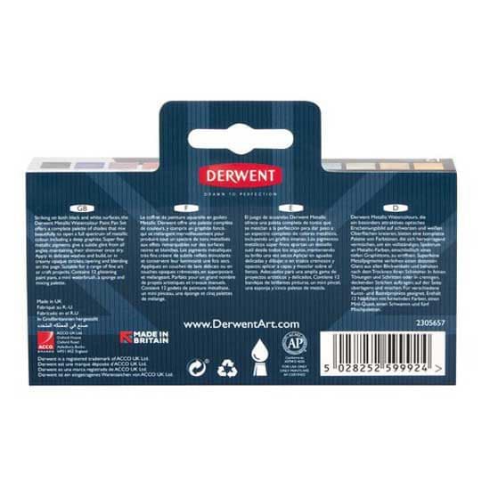 Derwent Maler Piller Metallic Flerfarvet