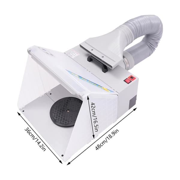 Sprøjtemalingsarbejdsbord, 30W effekt, 1200LM LED-belysning,grå