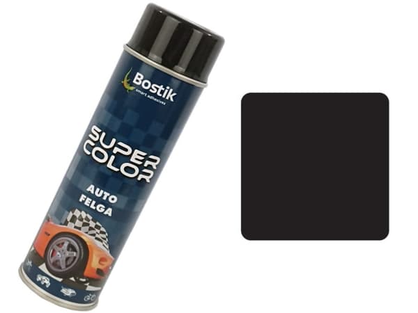 Vanteen lakka spraymaalilla musta