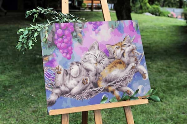 Maalaus numeroiden mukaan -setti Lepää paratiisissa 40x50