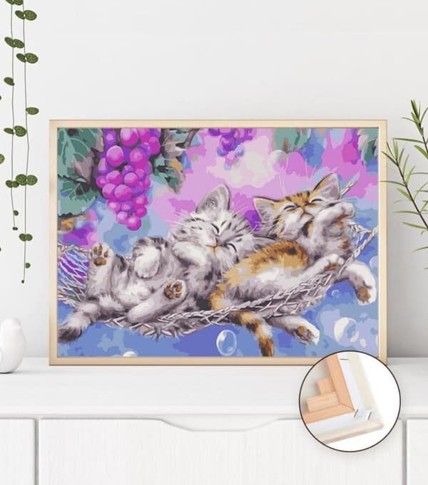 Maalaus numeroiden mukaan -setti Lepää paratiisissa 40x50