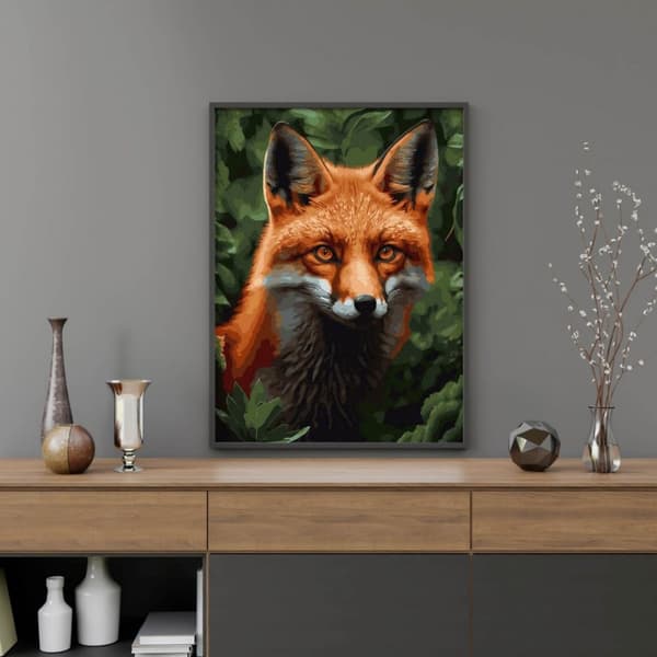 Målning efter siffror Kit Röd Räv 40x50