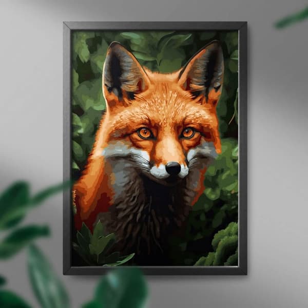 Målning efter siffror Kit Röd Räv 40x50