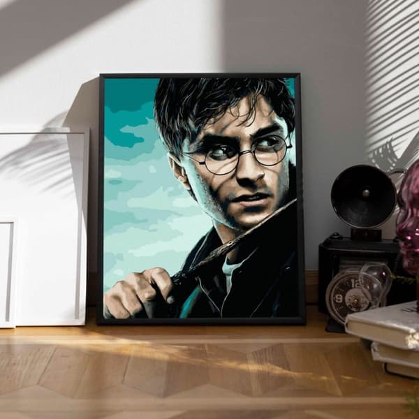 Malesæt efter tal Harry Potter og tryllestaven 40x50