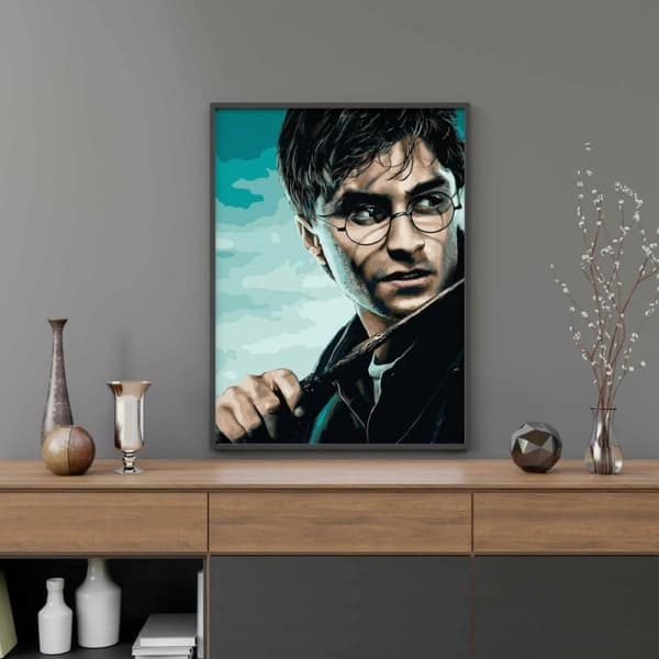 Malesæt efter tal Harry Potter og tryllestaven 40x50