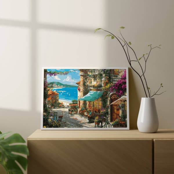 Måla efter siffror Set Italienska kaféer 40x50